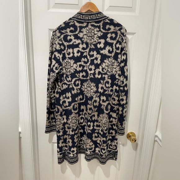 Peruvian Connection 100% cotton open front long sweater - Picture 1 of 5